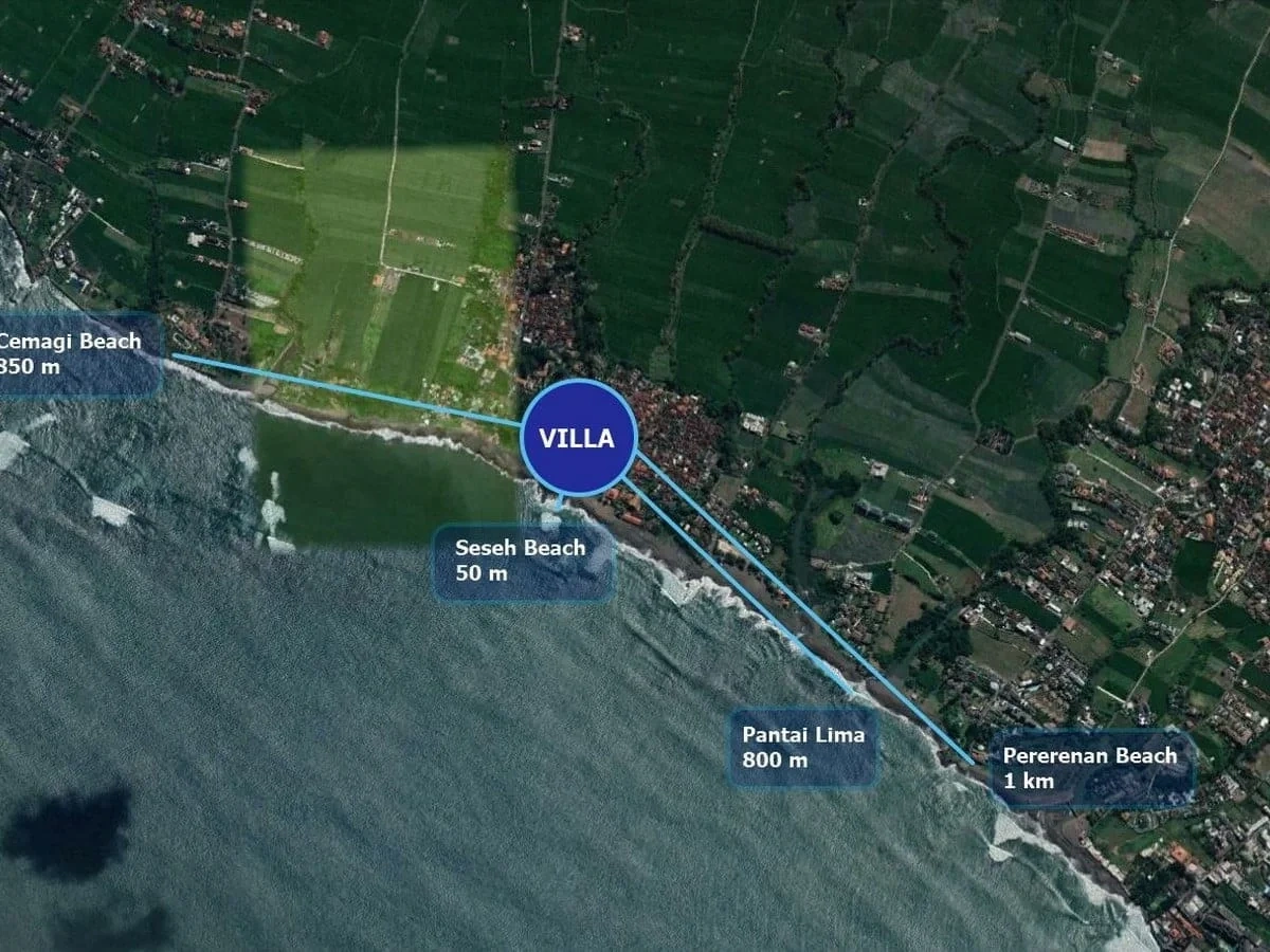 2 - продажа villa ноги в воде canggu bali индонезия