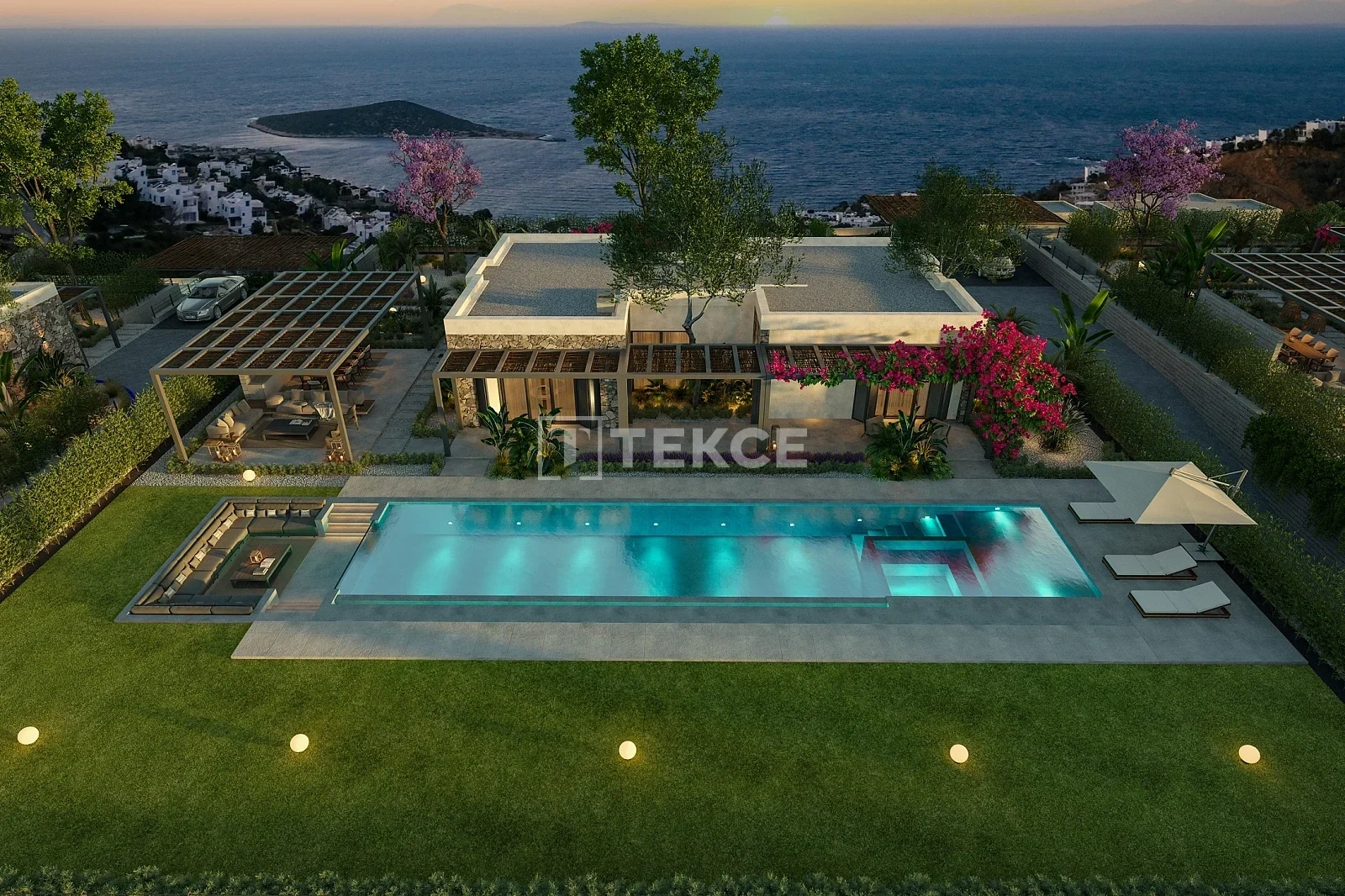 1 - продажа дом вид моря bodrum muğla турция