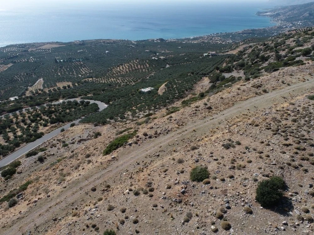 1 - sea view plot of land for sale in keratókambos crete greece