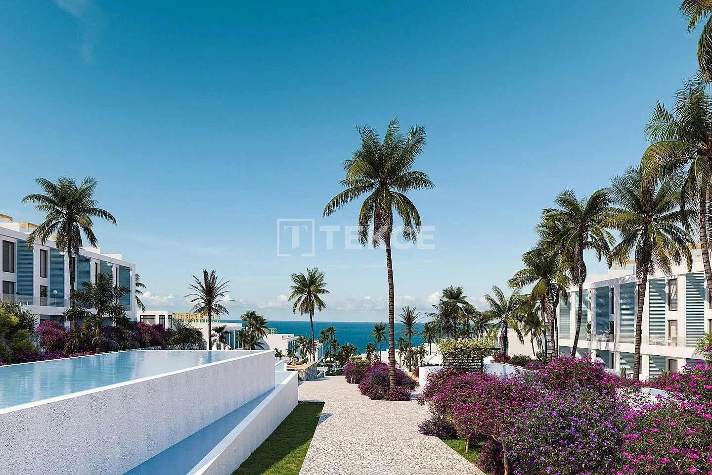 Apartamento vista de mar com piscina