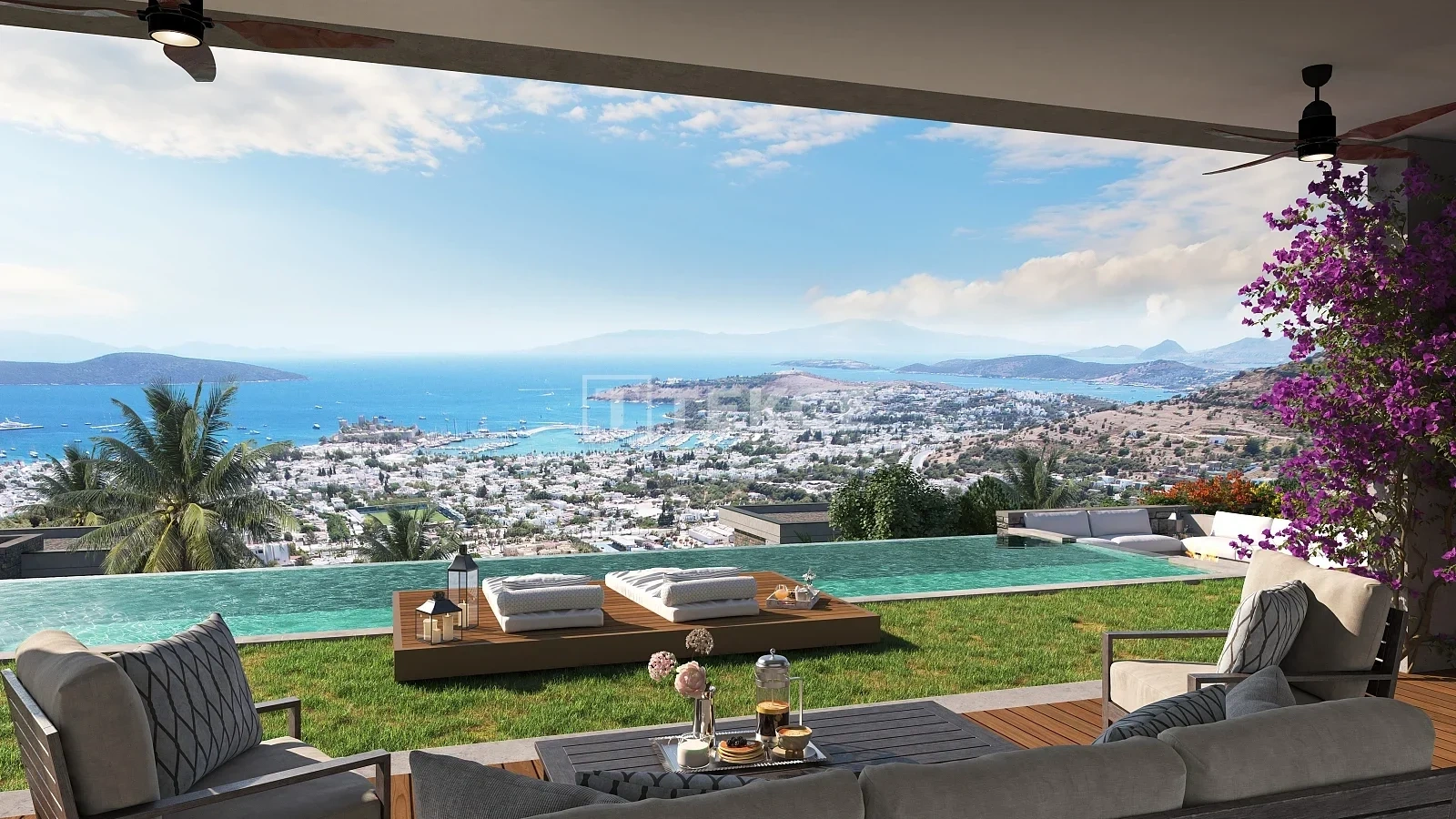 1 - продажа дом вид моря bodrum muğla турция