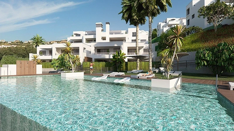1 - verkoop appartement uitzicht op zee casares - costa del sol andalusië spanje