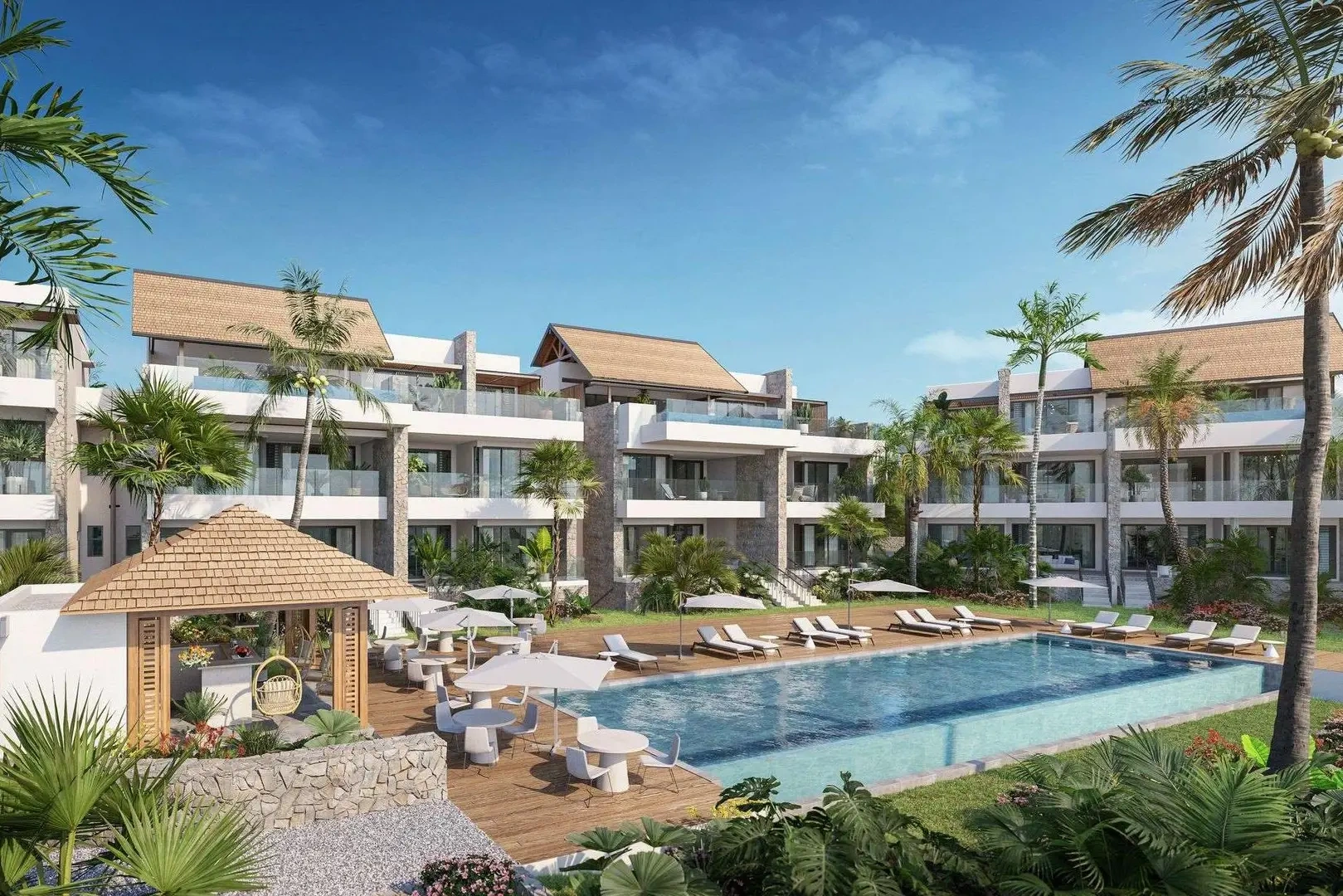 1 - vente appartement plage à pied wolmar rivière noire île maurice