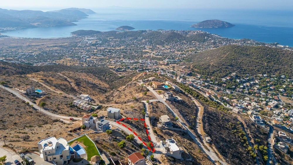 2 - sea view plot of land for sale in saronida attica greece