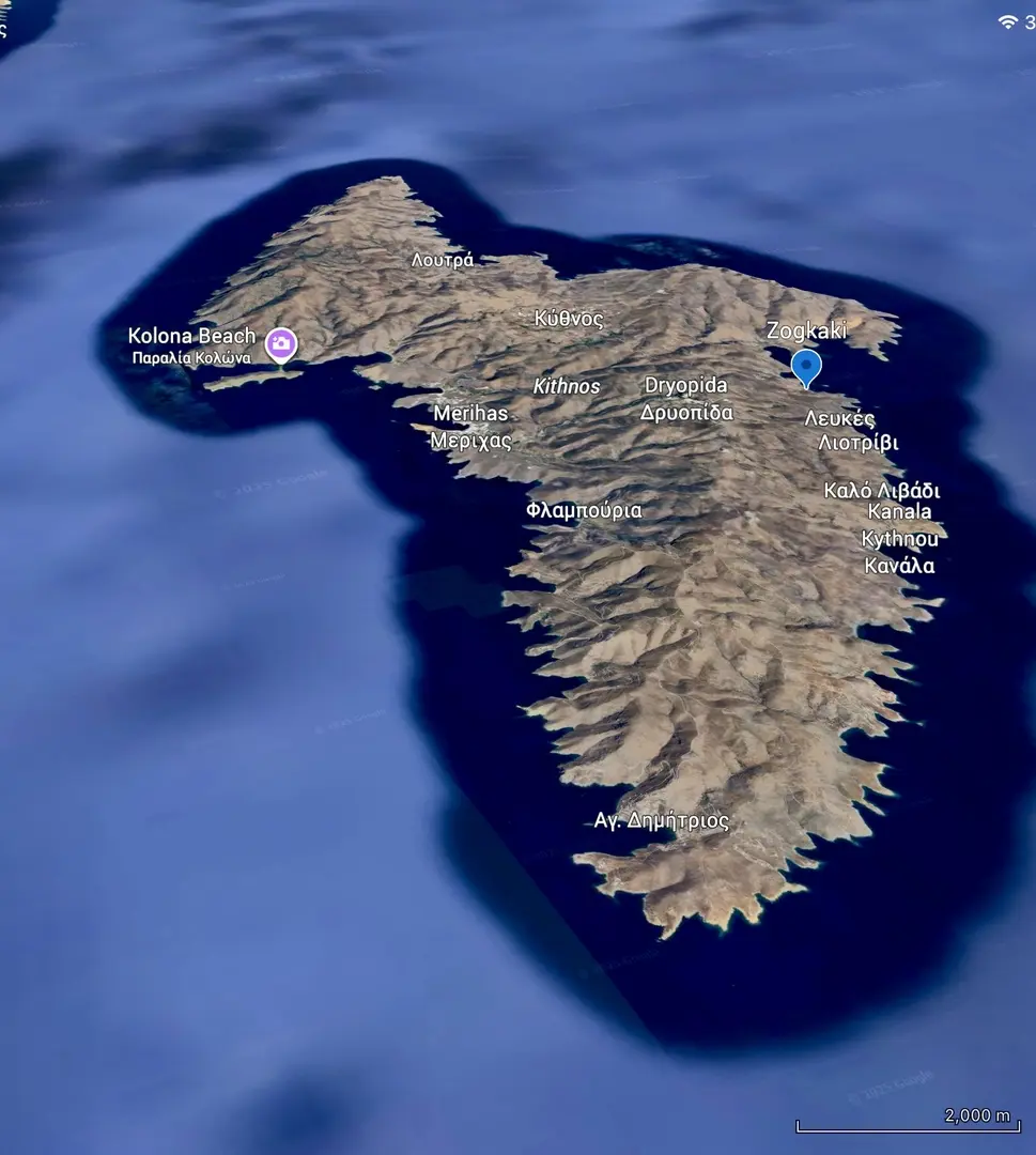 2 - vente terrain vue mer kýthnos egée méridionale grèce