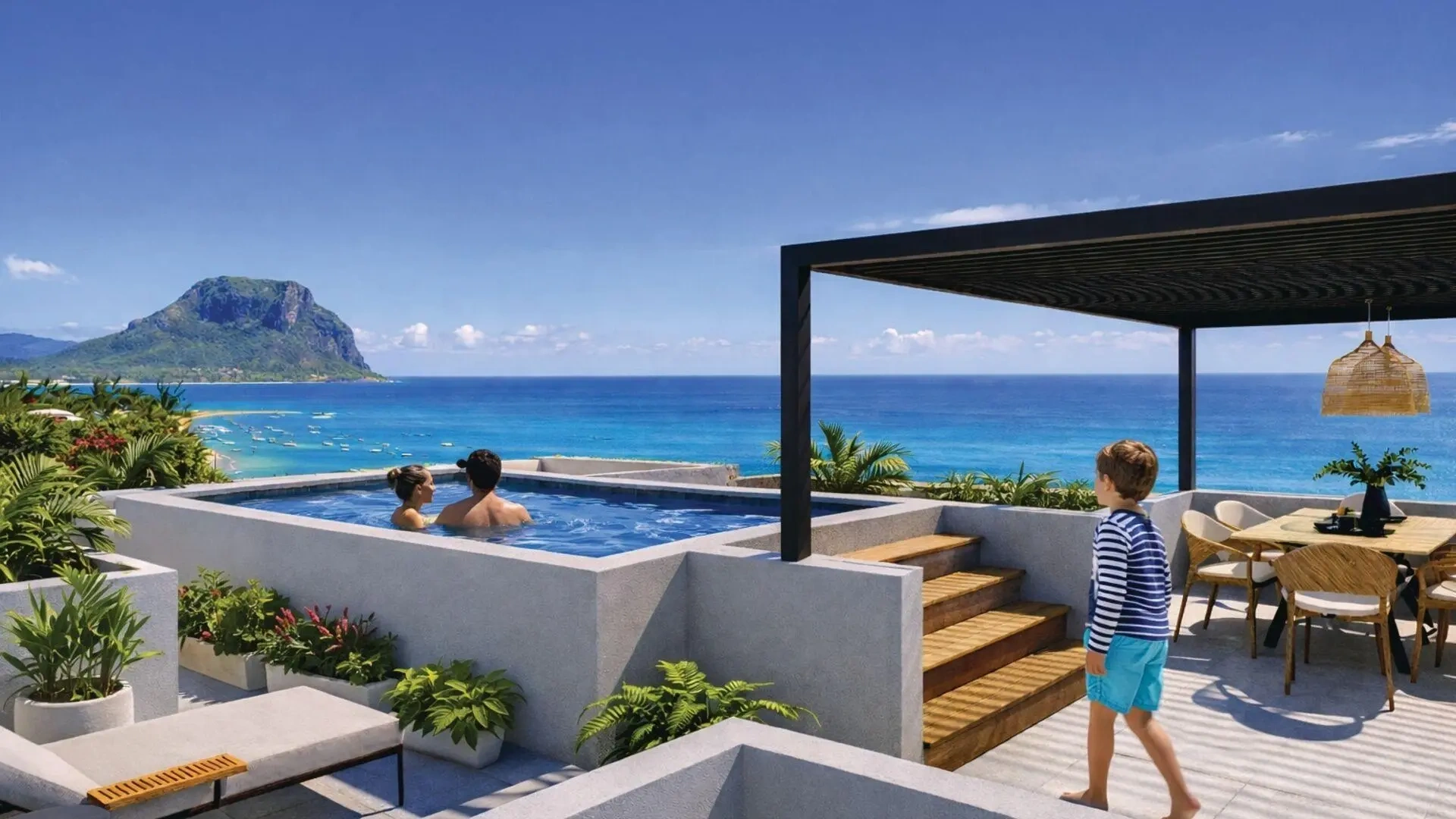 1 - vendita appartamento vista mare tamarin rivière noire mauritius