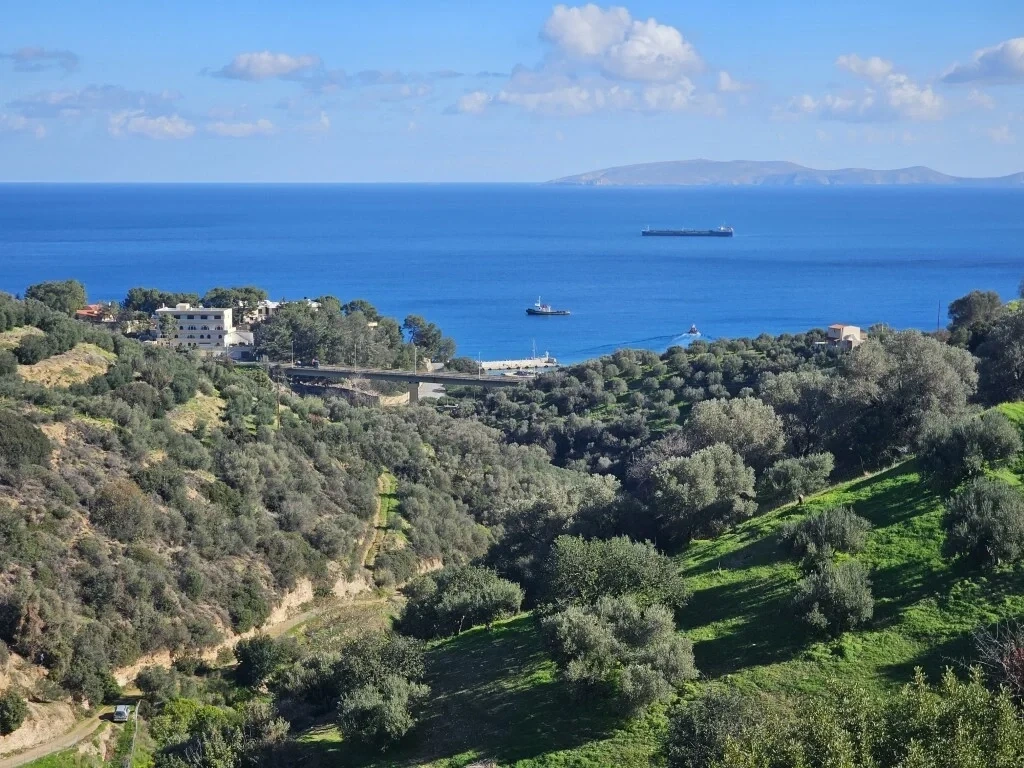1 - vente terrain vue mer rodia crète grèce
