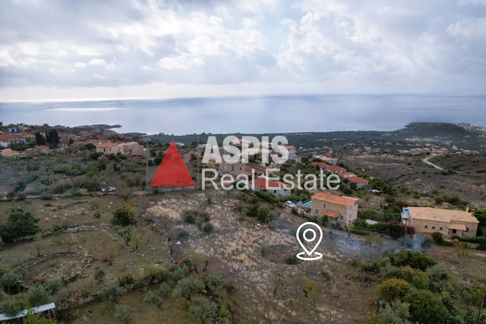 1 - vente terrain vue mer kardamili péloponnèse grèce