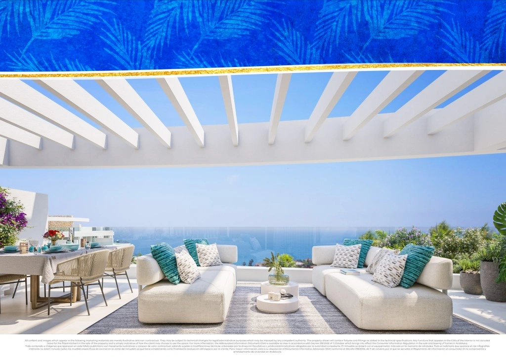 1 - venta apartamento vista al mar mijas andalucía españa