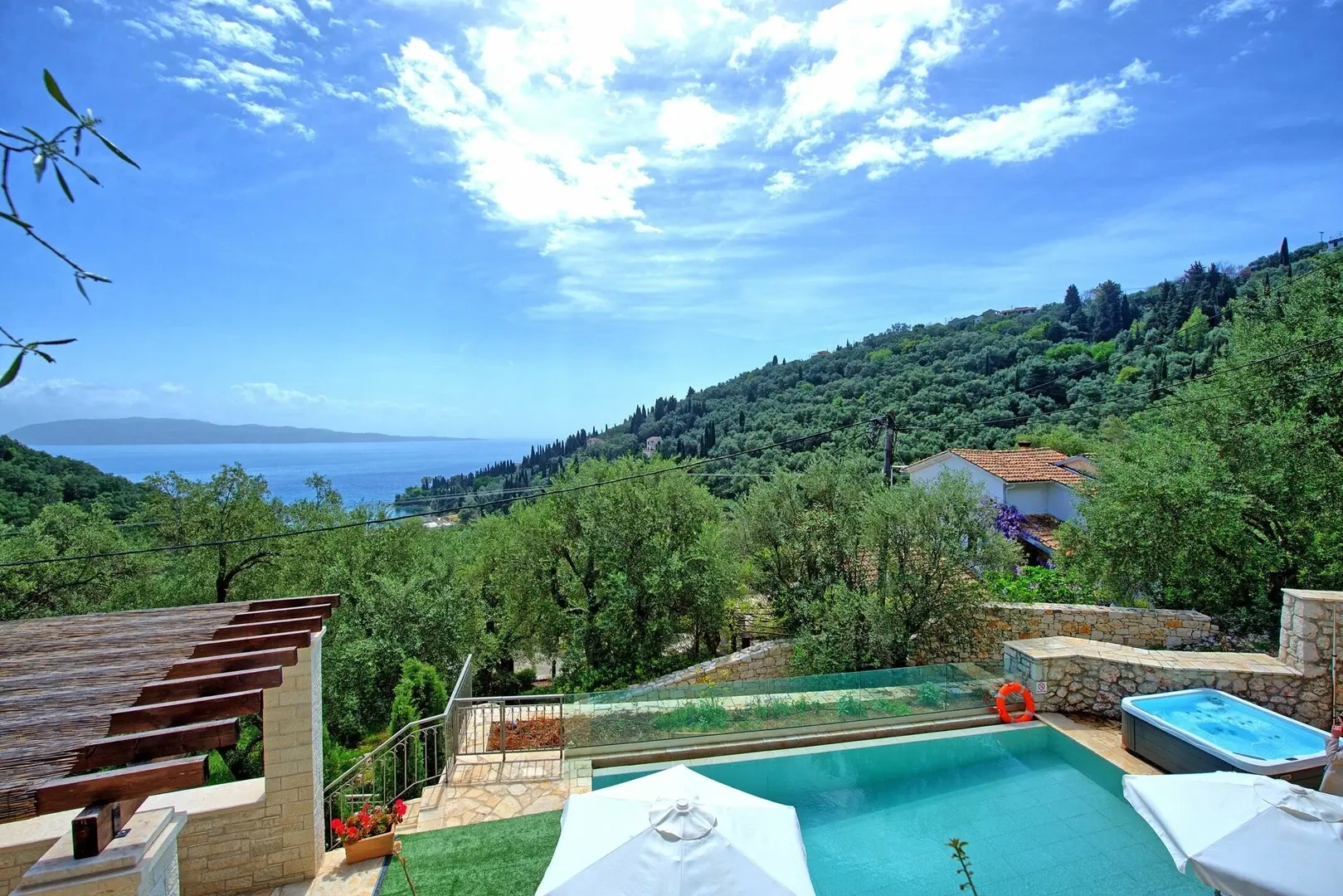 2 - vente maison vue mer agní îles ioniennes grèce