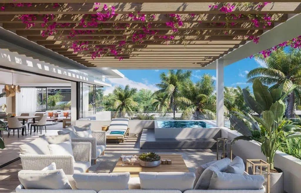 1 - vente appartement pieds dans l'eau trou aux biches pamplemousses île maurice