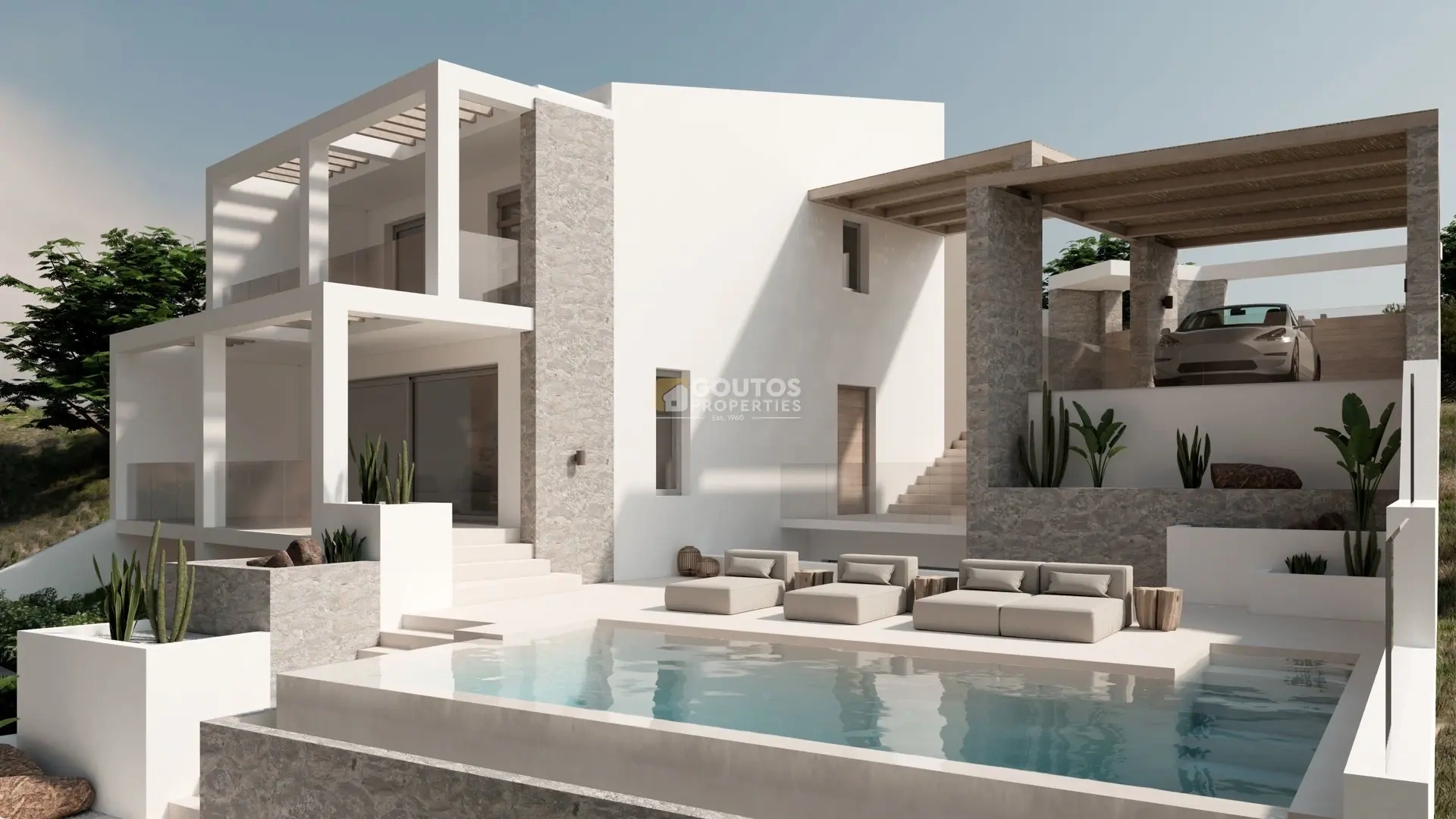 Maison vue mer avec piscine
