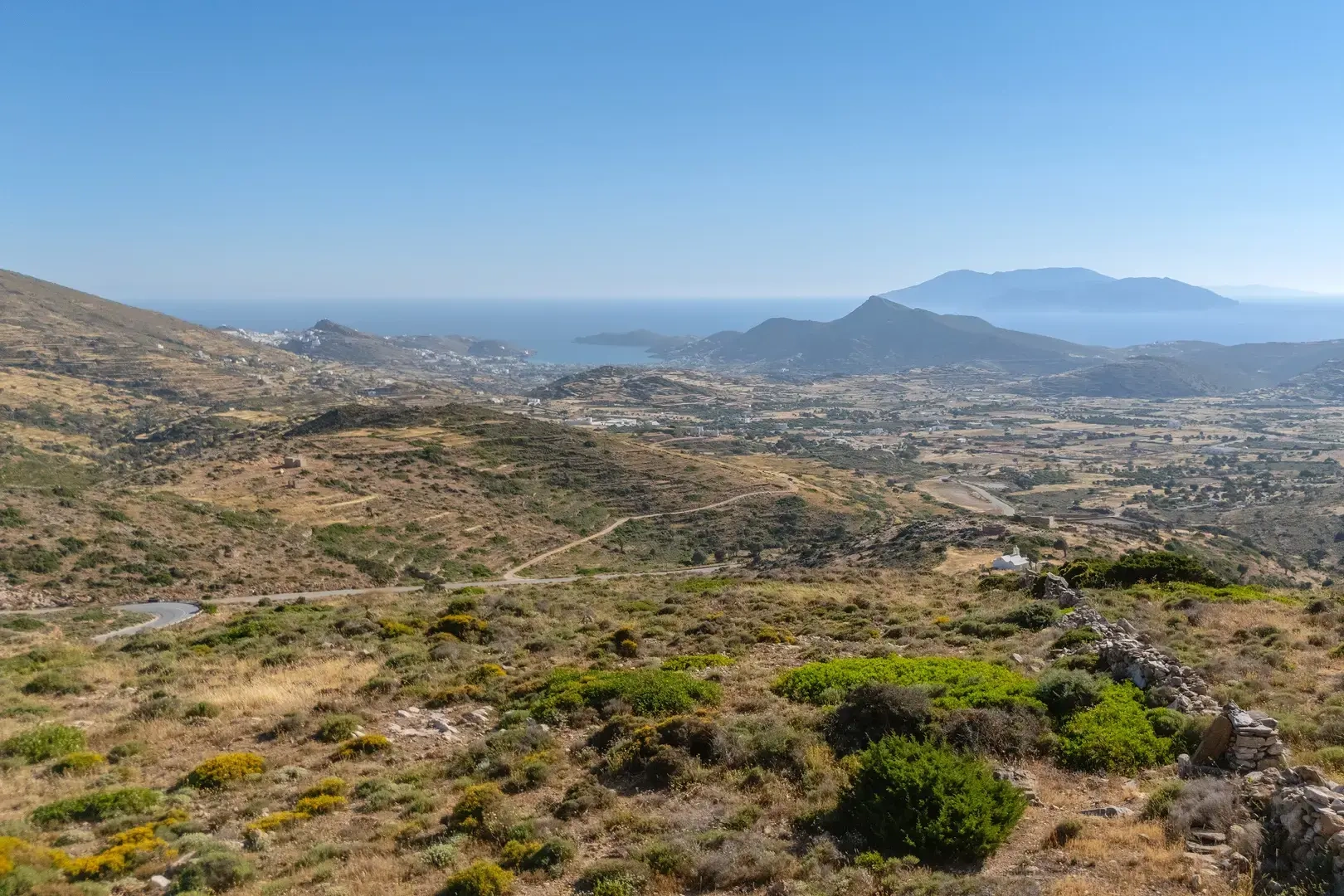1 - sea view plot of land for sale in ios - cyclades south aegean greece