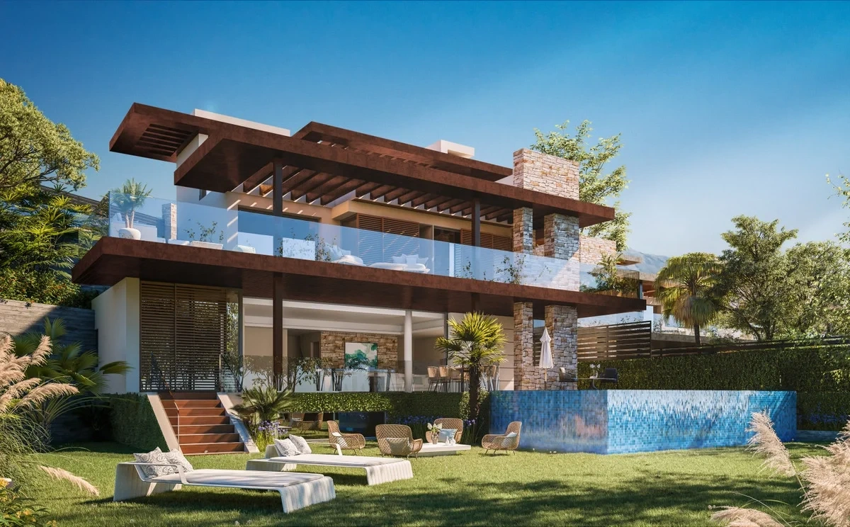 Casa vista al mar con piscina