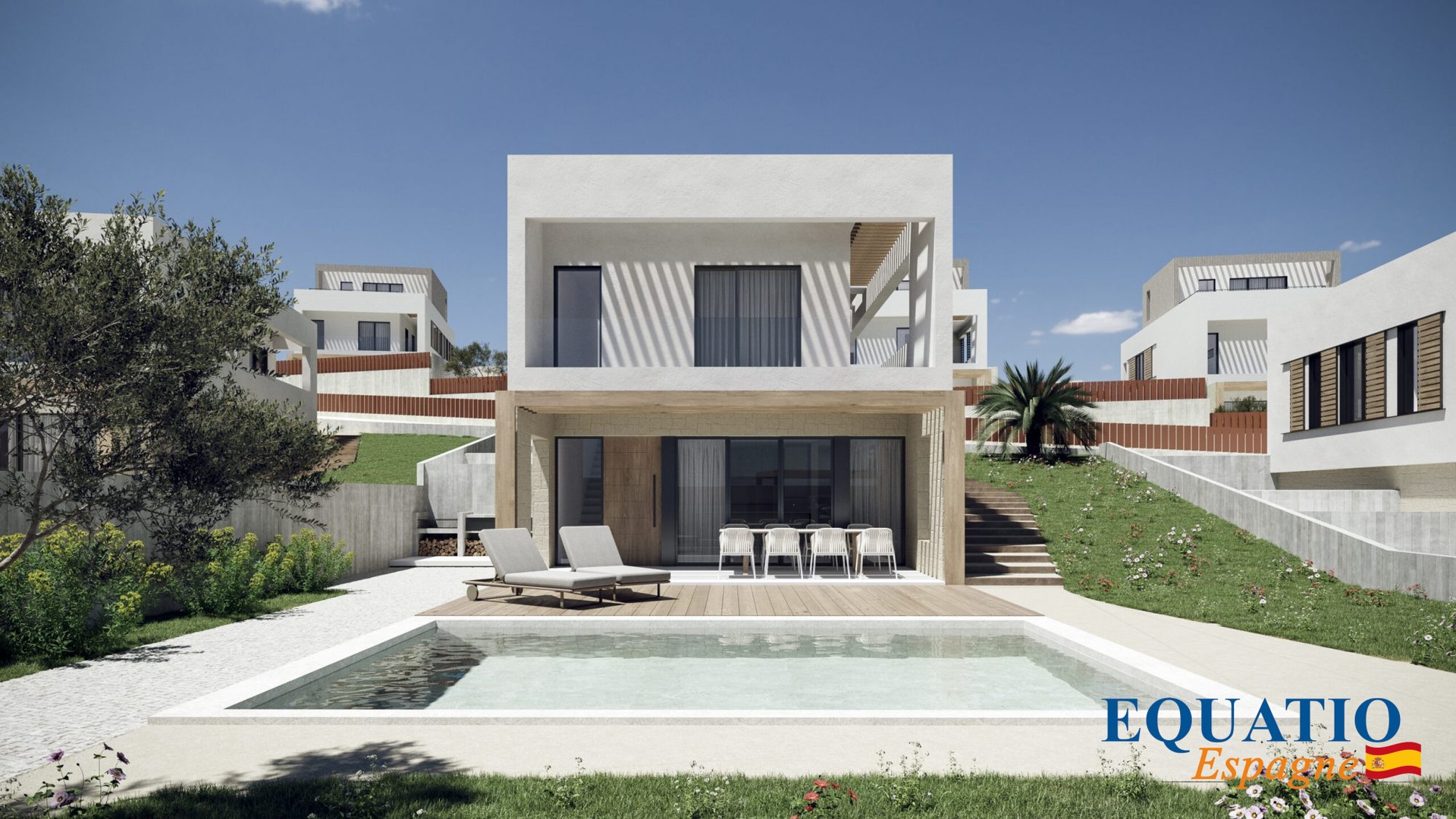 Casa vista de mar com piscina