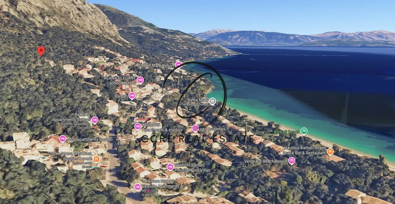 2 - verkoop terrein uitzicht op zee corfu ionische eilanden griekenland