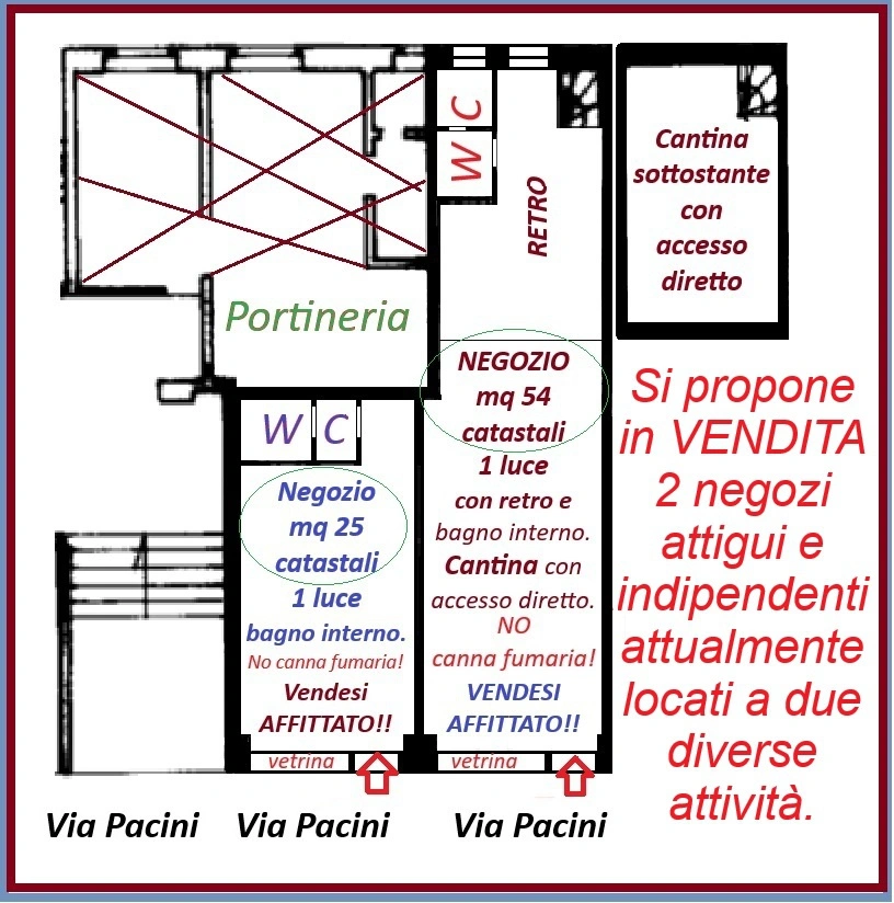 2 - vente commerce milan lombardie italie
