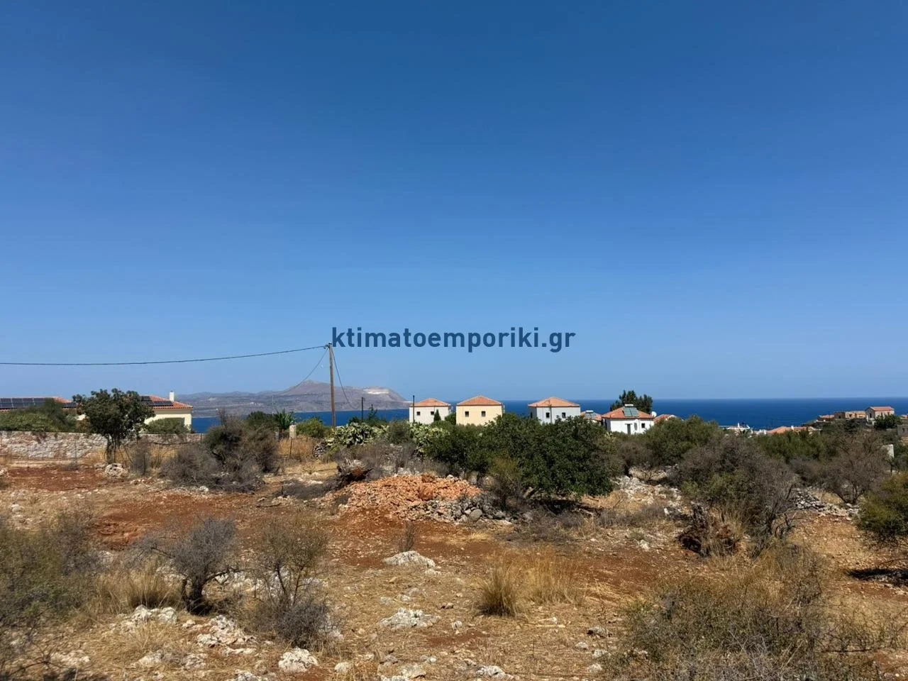 1 - vente terrain vue mer kokkino chorio crète grèce