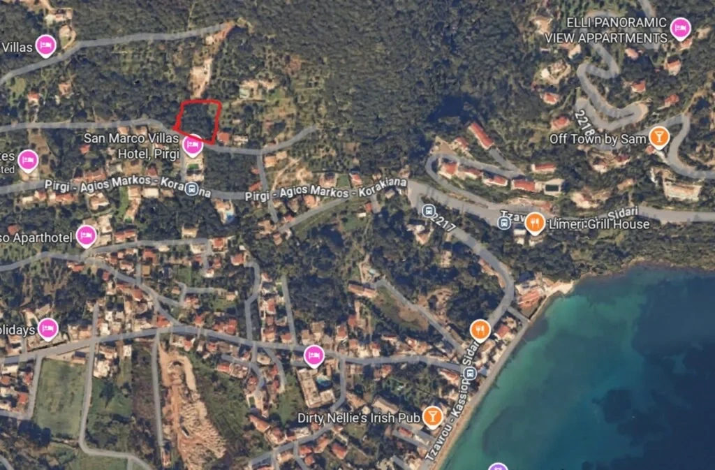 1 - vente terrain vue mer ypsos îles ioniennes grèce