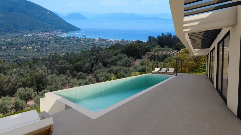 1 - vente maison vue mer nydri îles ioniennes grèce