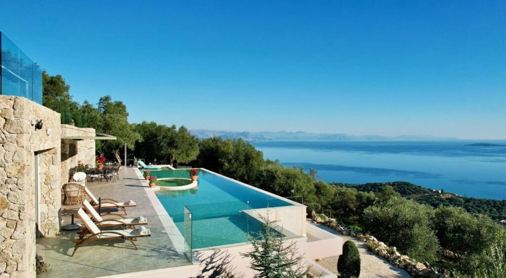1 - vente villa vue mer corfu îles ioniennes grèce