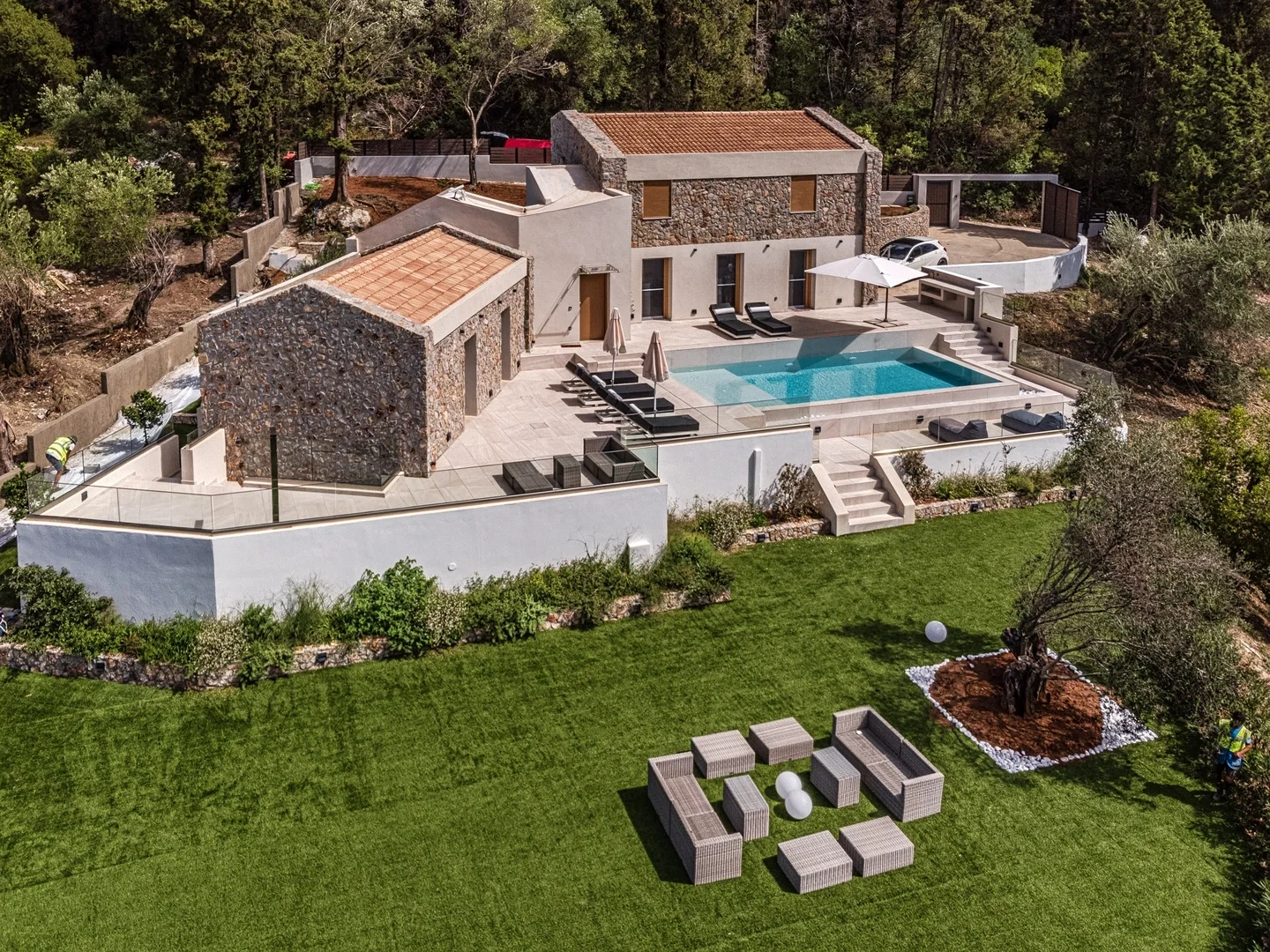1 - vente villa vue mer corfu îles ioniennes grèce