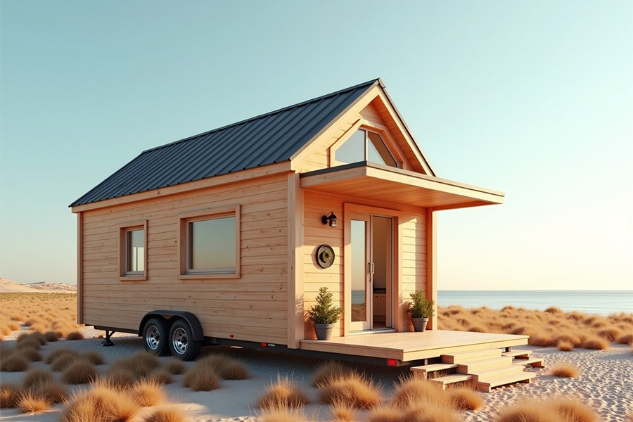 Tiny house on the beach - Freepik IA Generated