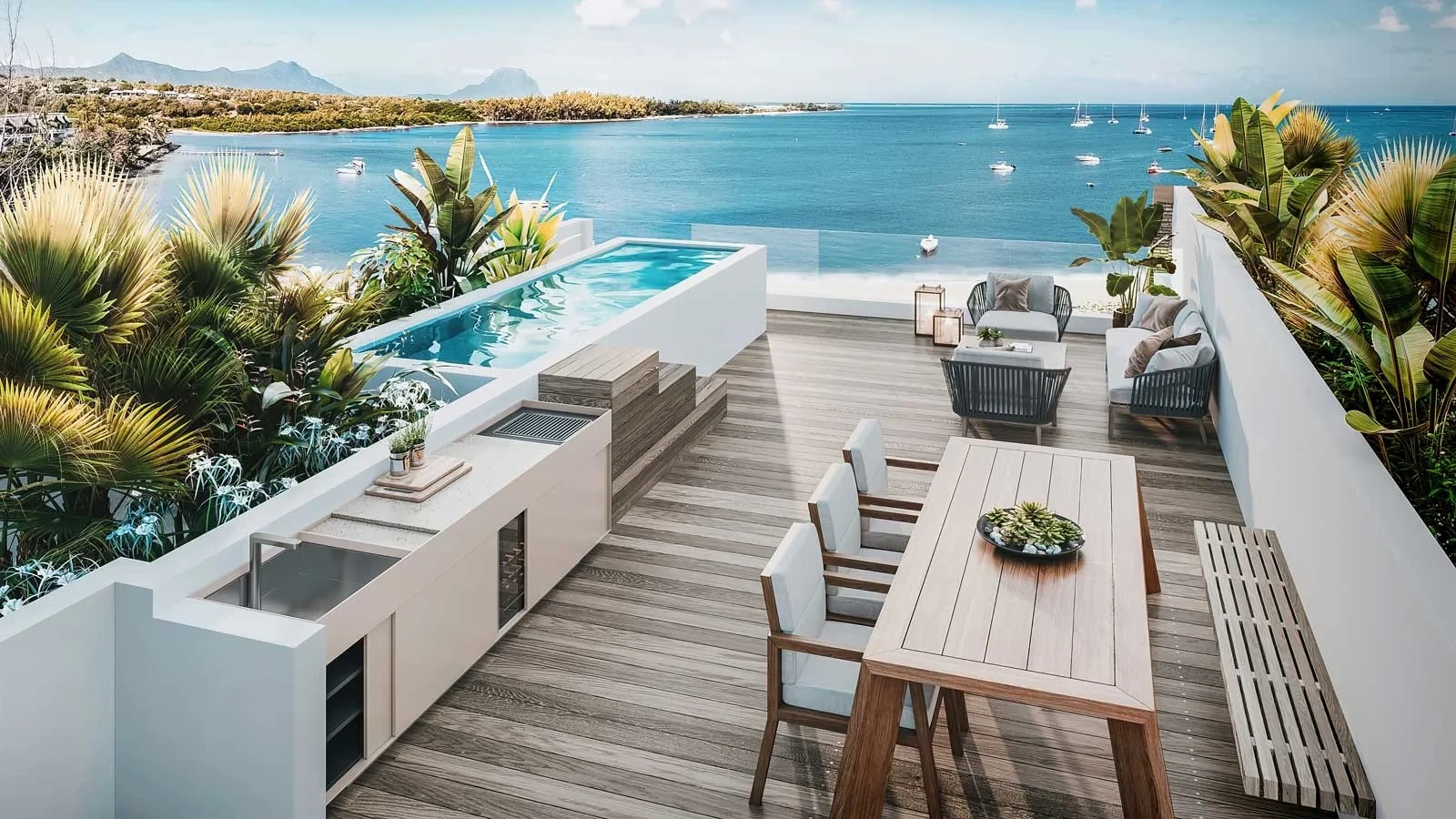 1 - waterfront apartment for sale in black river rivière noire mauritius