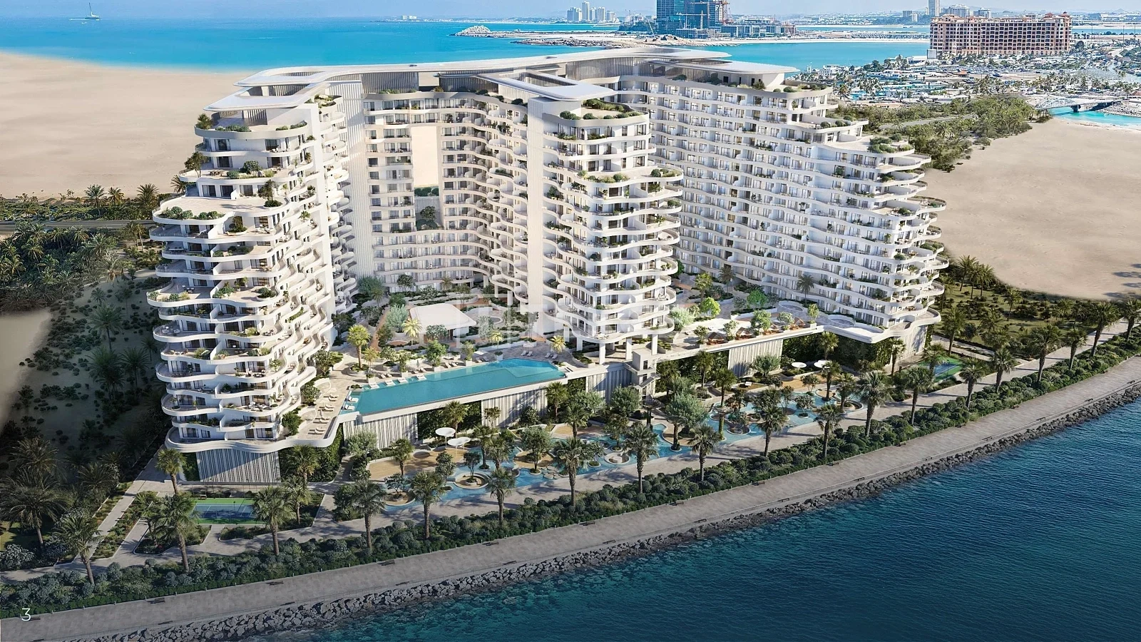 1 - vente appartement pieds dans l'eau al marjan island ras al-khaimah émirats arabes unis