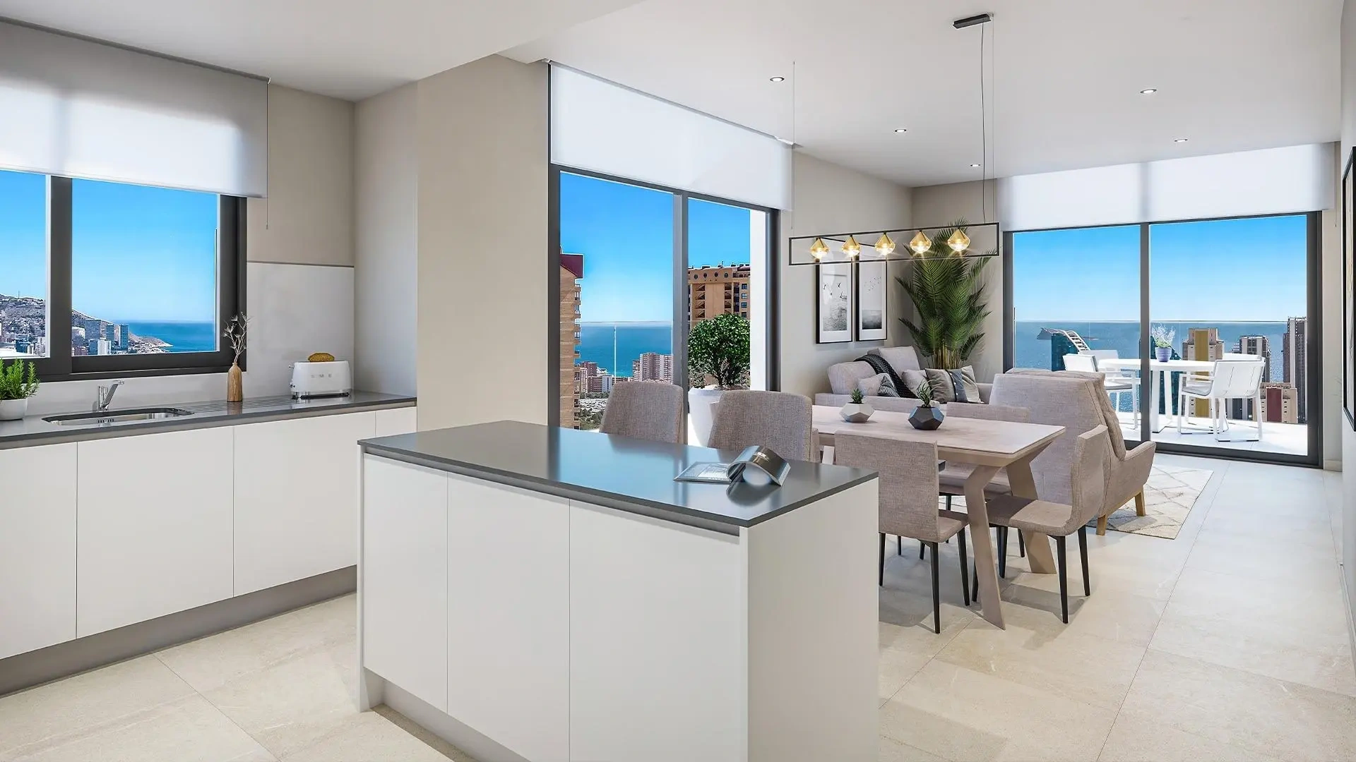 1 - продажа квартира вид моря бенидорм - costa blanca валенсия испания