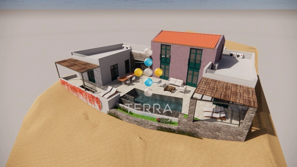 1 - vente maison vue mer amnátos crète grèce