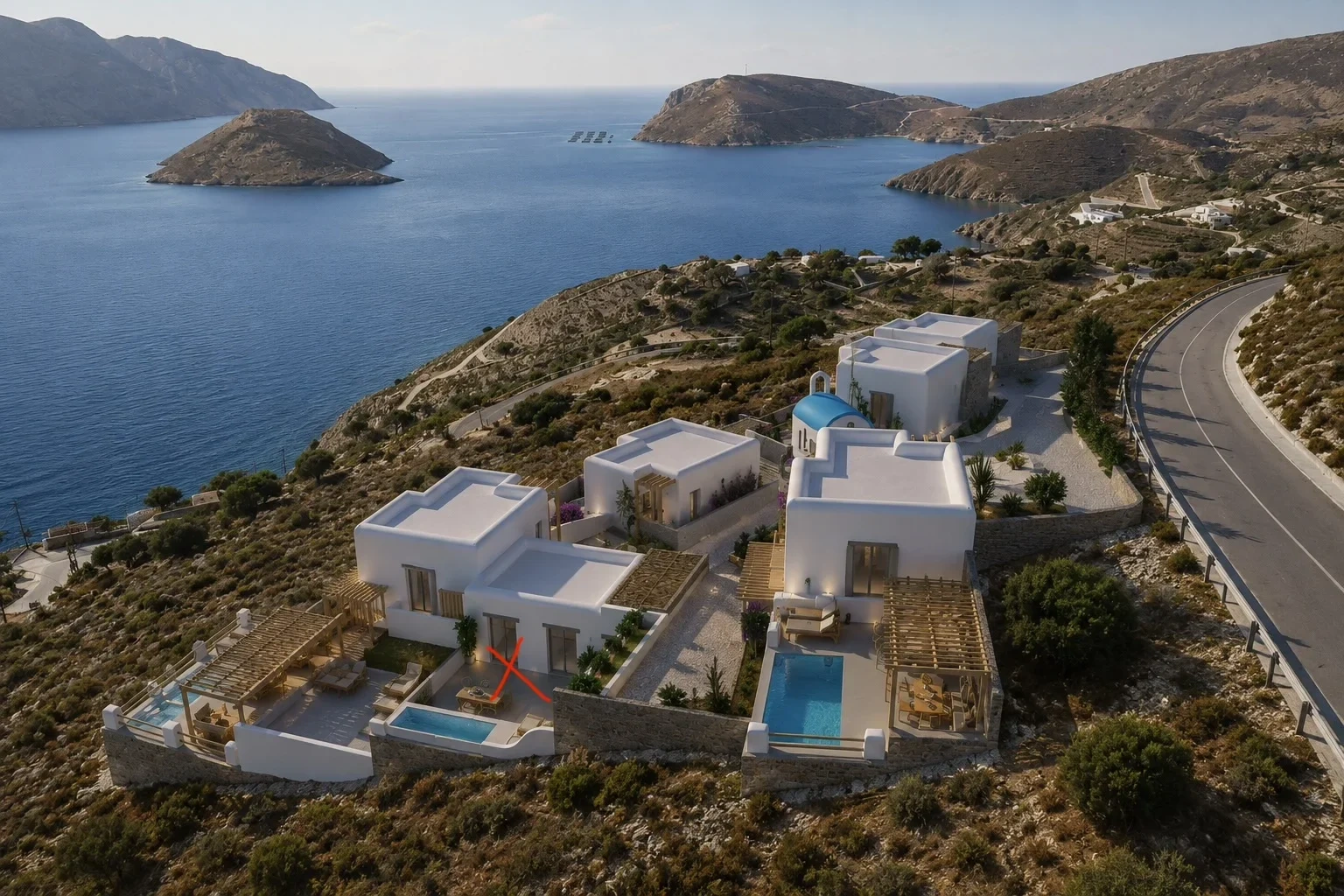1 - vente maison vue mer kalymnos island egée méridionale grèce