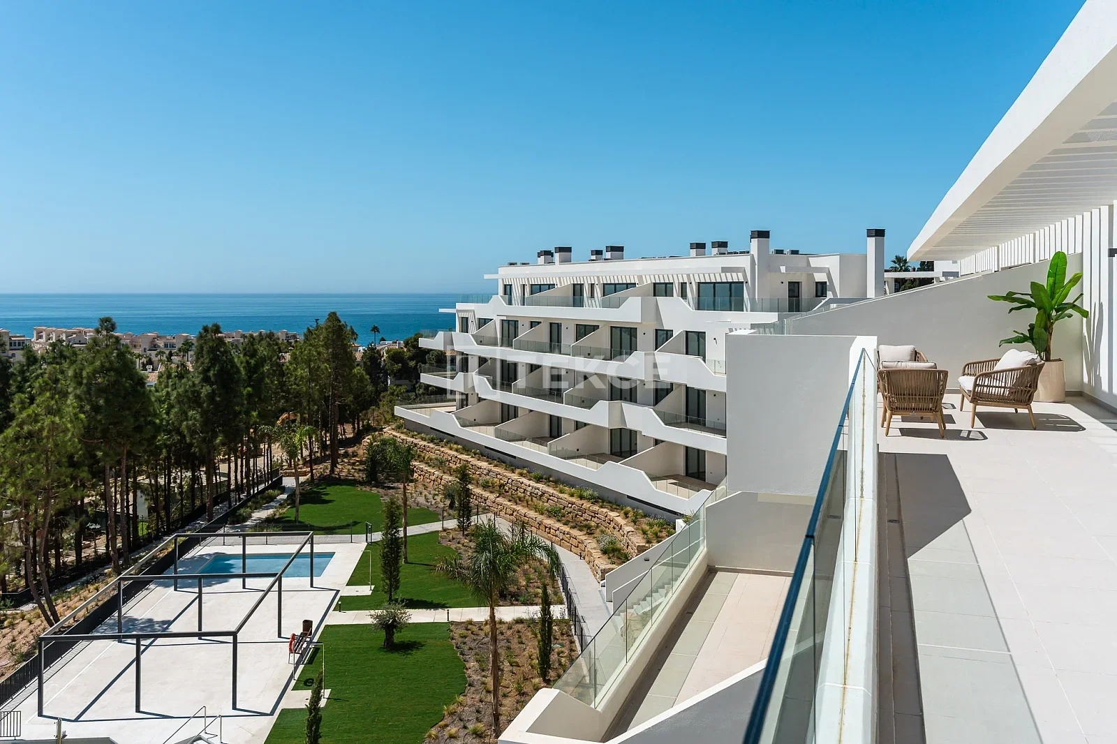 Appartement vue mer avec piscine