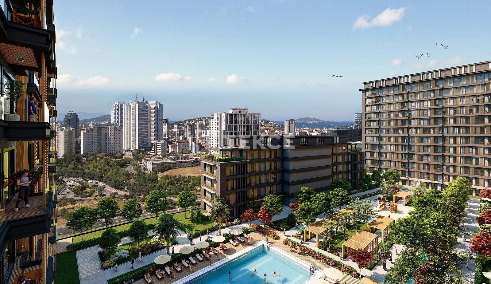 2 bedroom sea view apartment with swimming pool