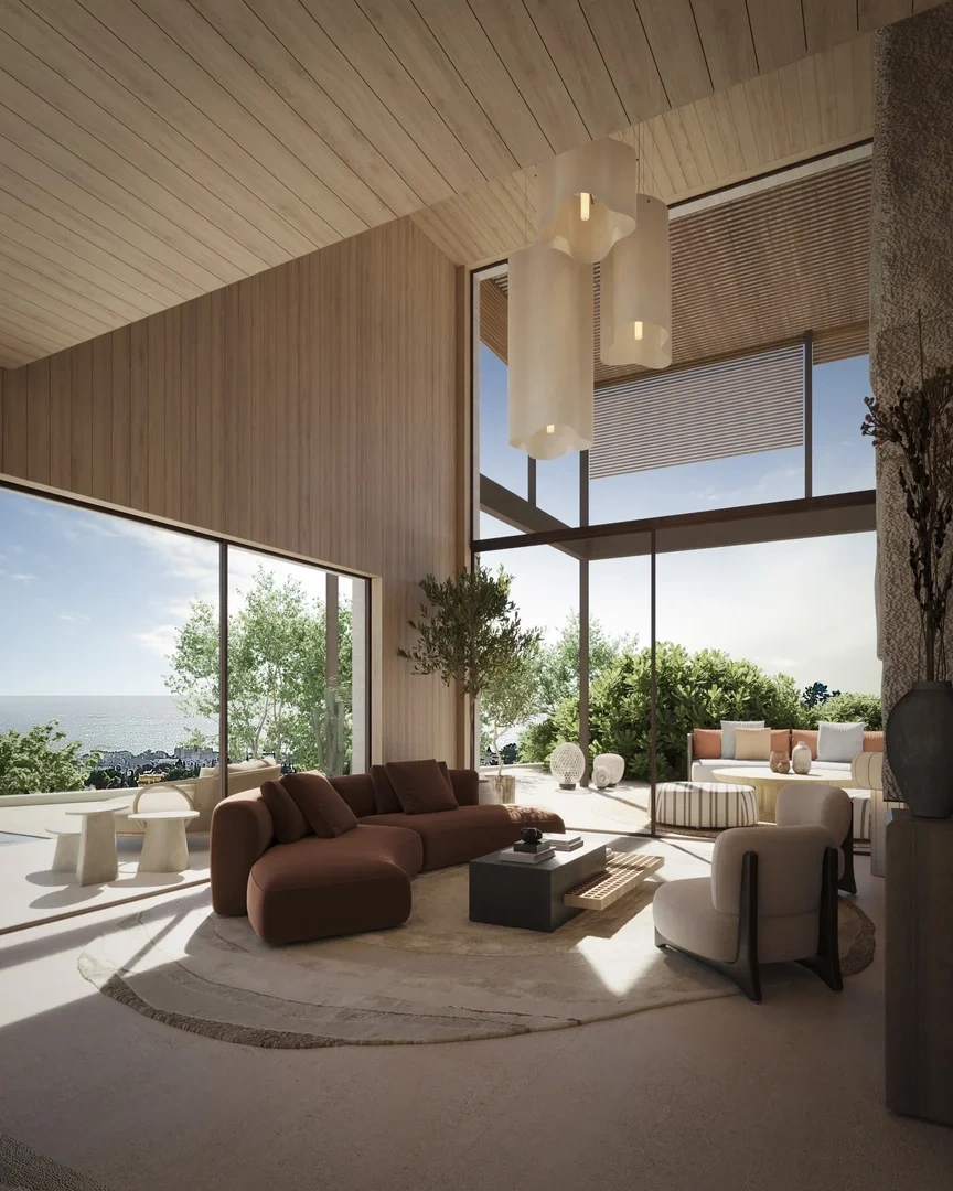 Casa vista al mar con piscina