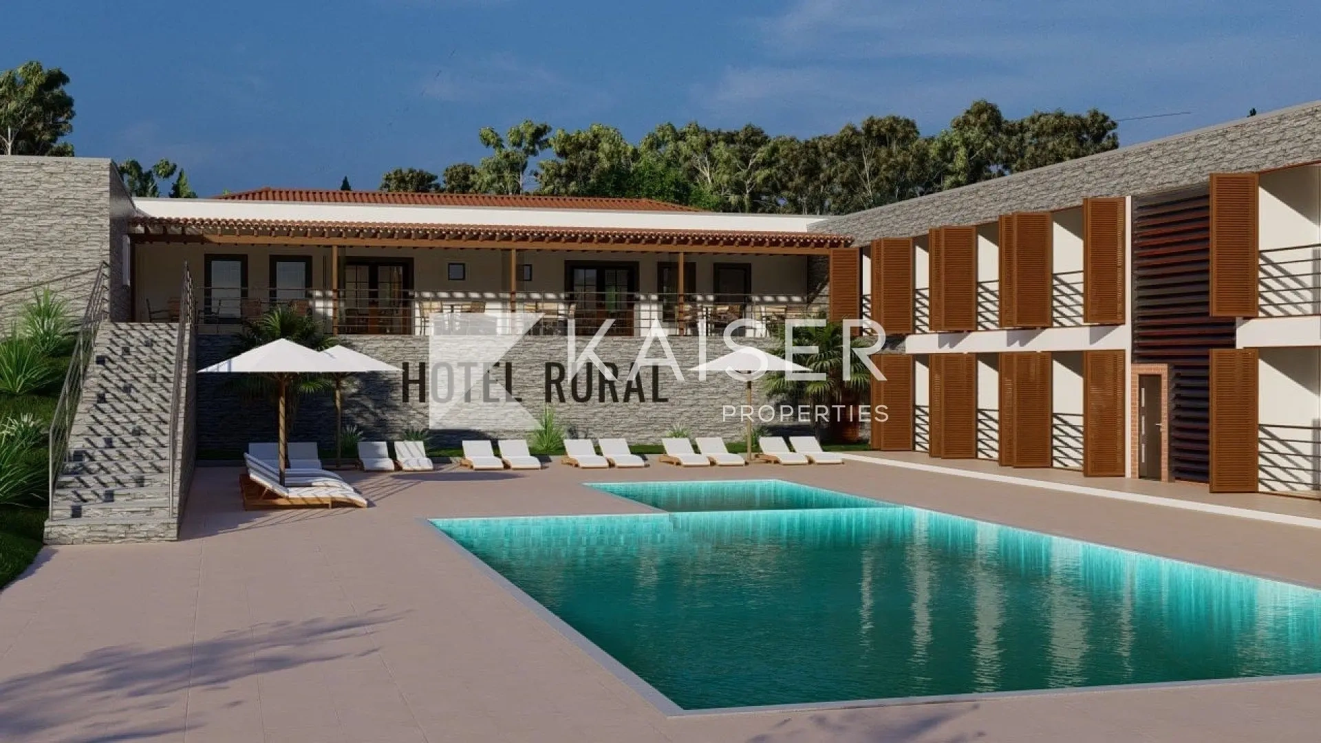 business with swimming pool