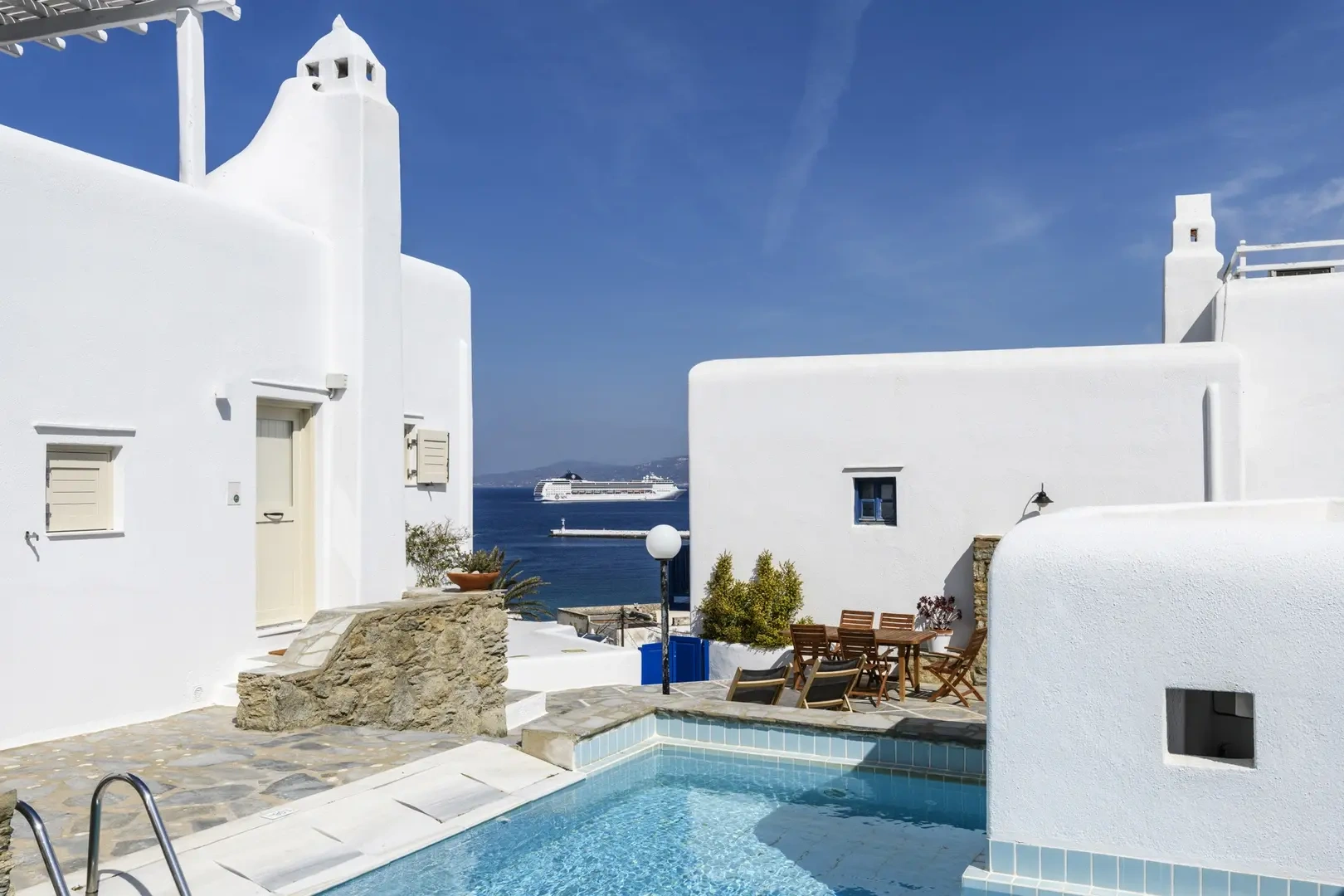 1 - verkauf villa direkt am wasser mykonos - kykladen südliche ägäis griechenland