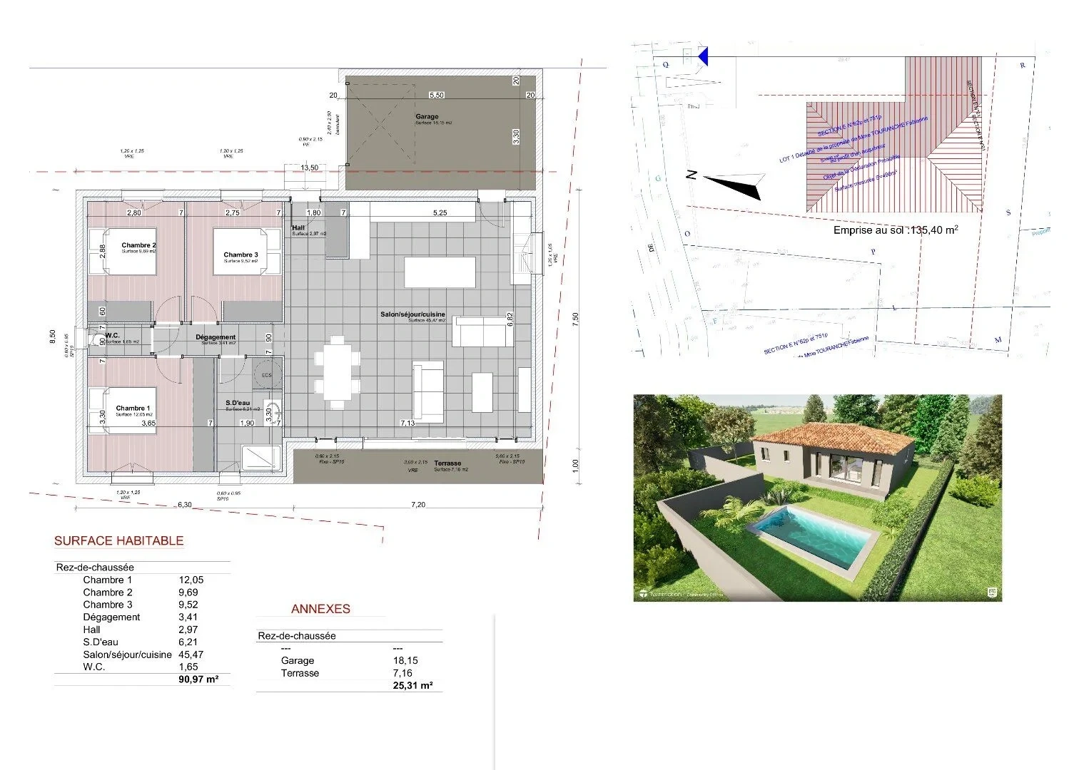 Terrain de 475 m²