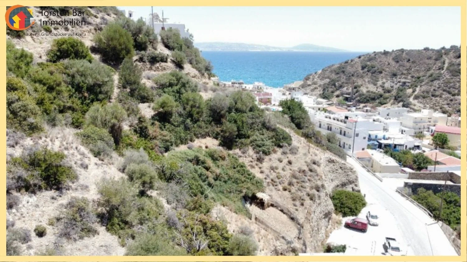 1 - sea view plot of land for sale in agia galini crete greece