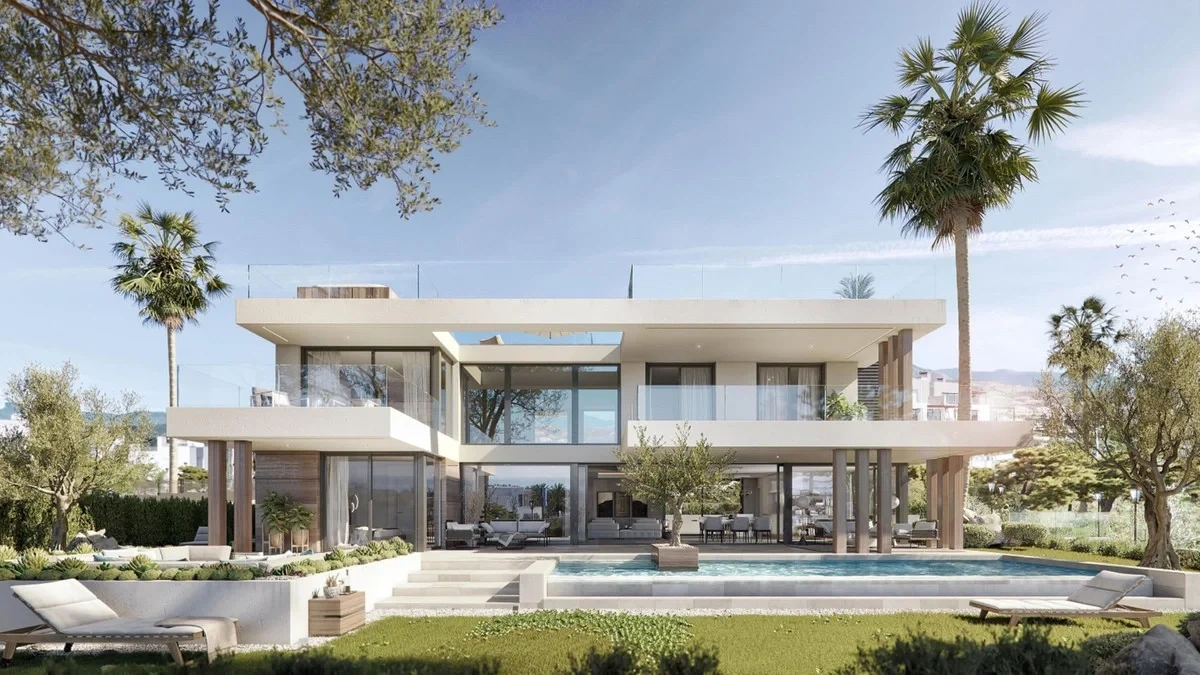 Casa vista al mar con piscina