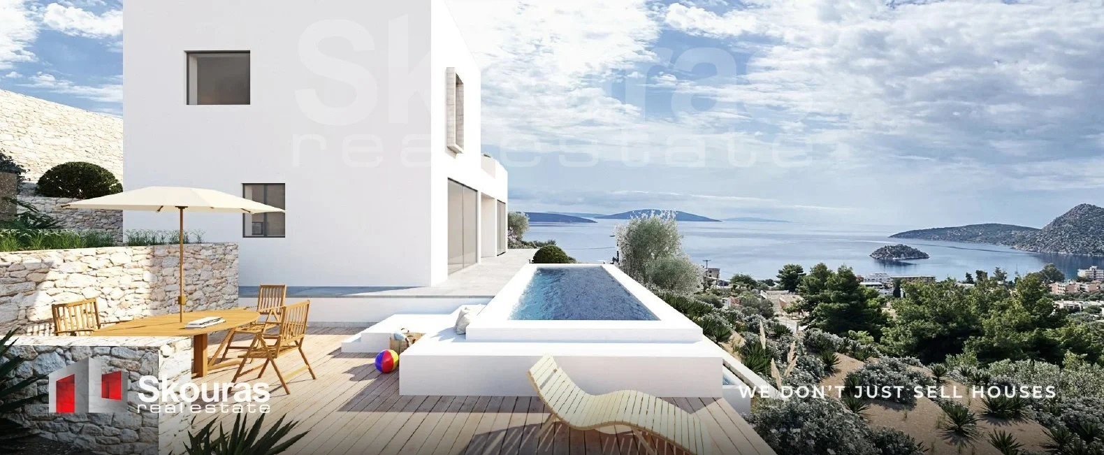 Maison vue mer avec piscine