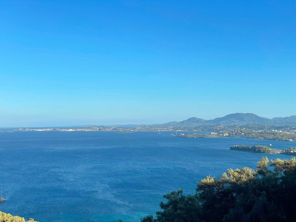 1 - vente terrain vue mer corfu îles ioniennes grèce