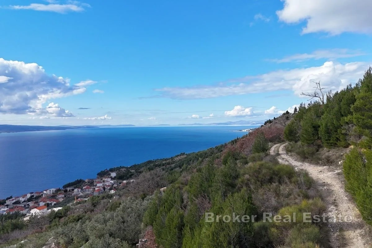 1 - продажа территория вид моря omiš сплитско-далматинская хорватия