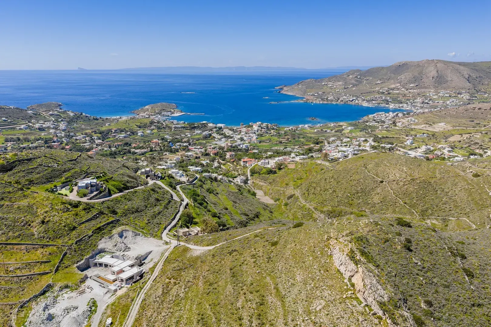 1 - vendita terreno vista mare siro - cicladi egeo meridionale grecia