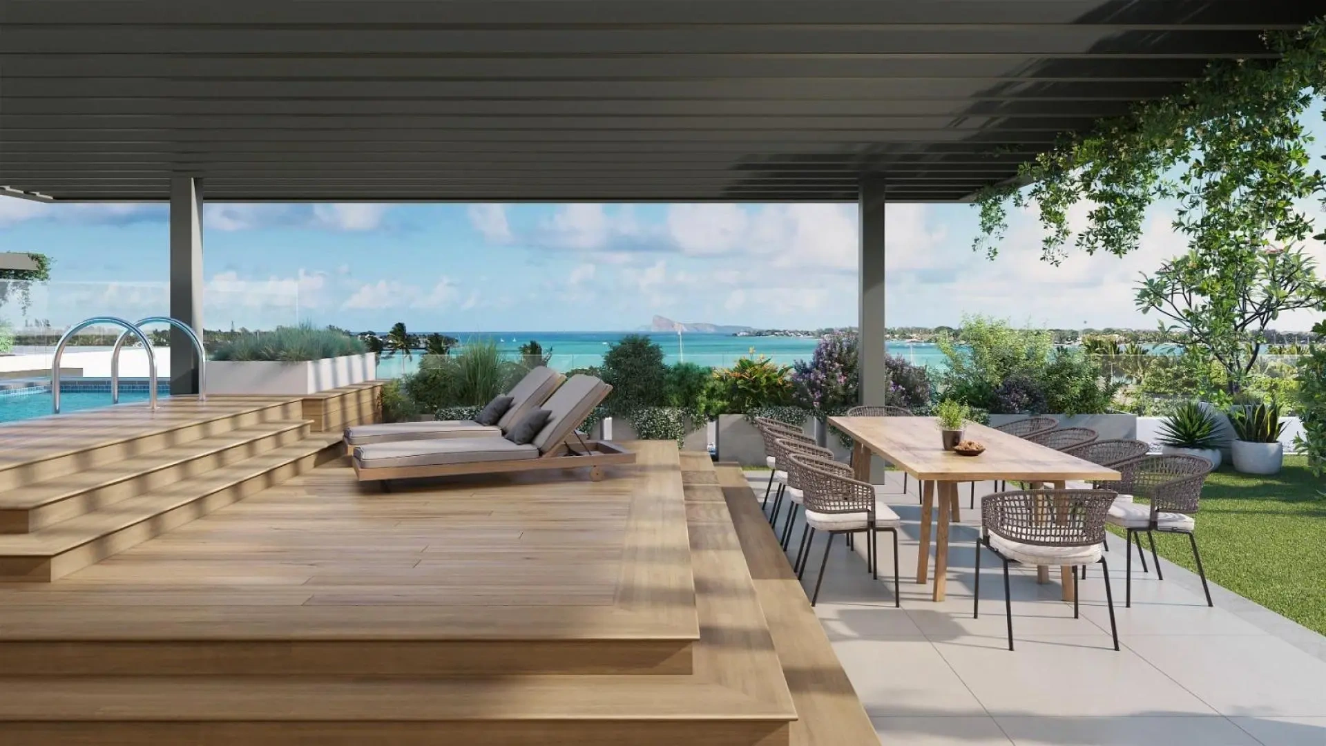 1 - venta apartamento vista al mar grand baie rivière du rempart mauricio