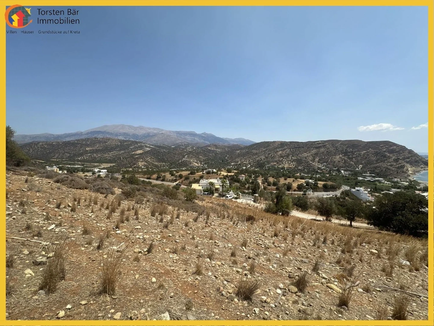 2 - vente terrain vue mer agia galini crète grèce