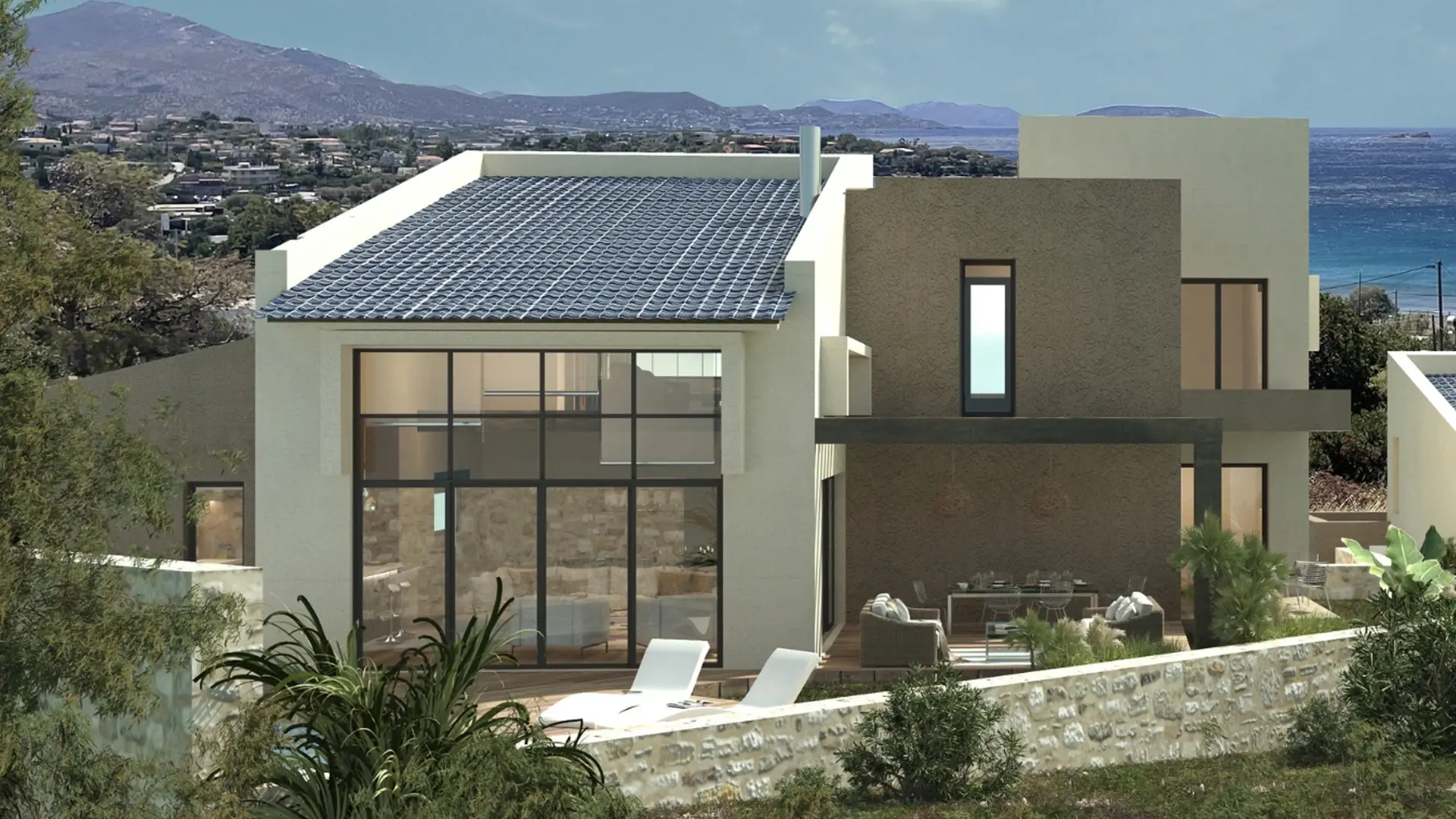 2 - vente maison vue mer koropi attique grèce
