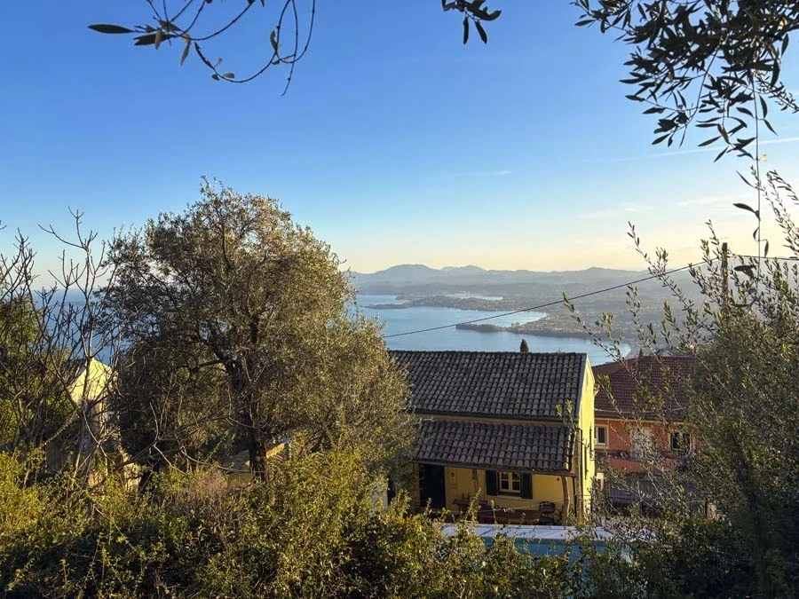 1 - vente terrain vue mer corfu îles ioniennes grèce