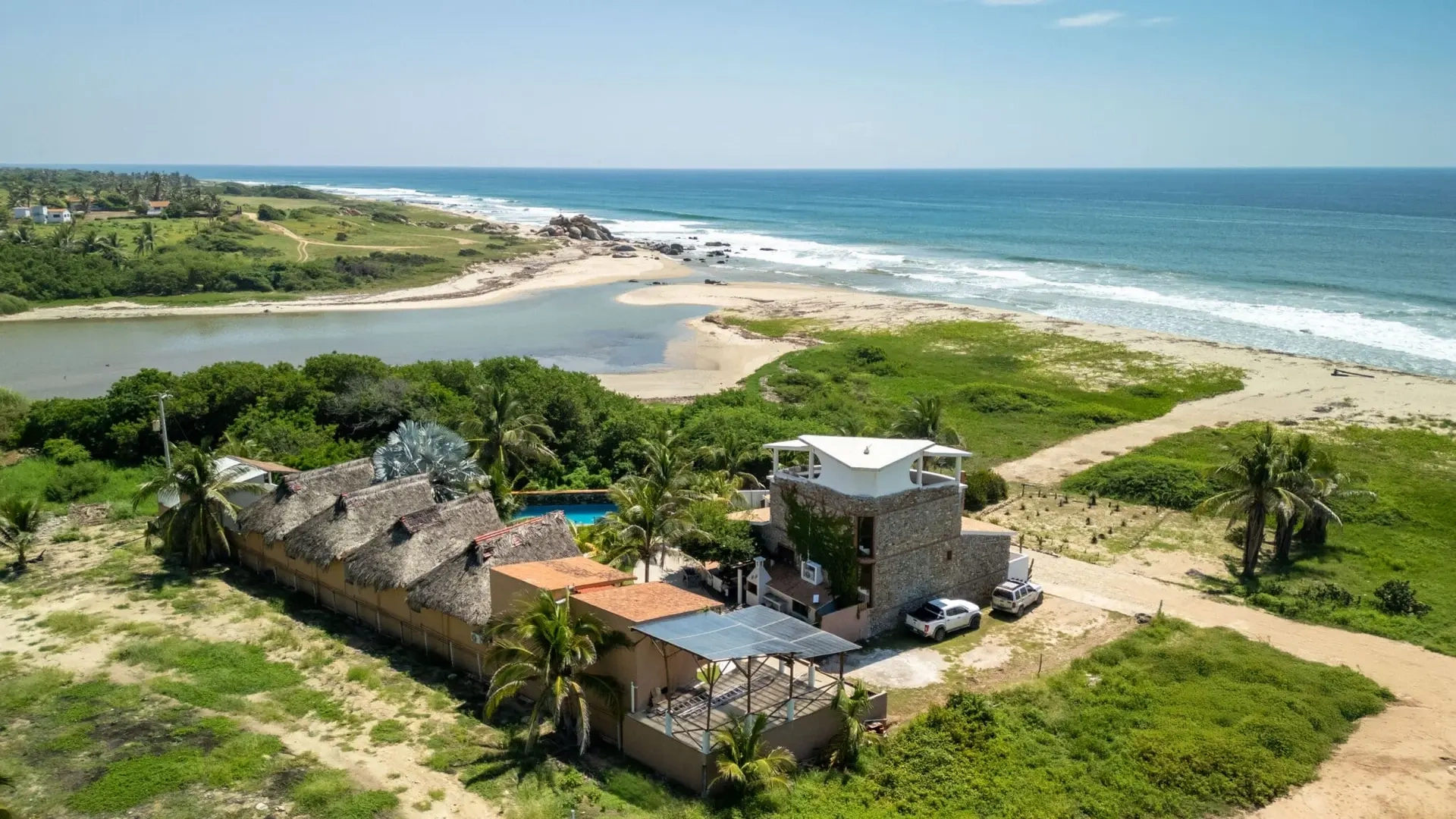 1 - verkauf haus direkt am wasser puerto escondido oaxaca mexiko