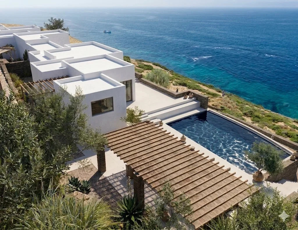 1 - waterfront villa for sale in kea - cyclades south aegean greece